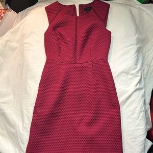 J. Crew Textured Wine Midi Sheath Dress